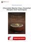 Download Chocolate Master Class: Essential Recipes And Techniques Kindle