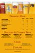 Draught Beer. Bud Light 61/2 71/2 21. Imported Stella Artois 73/4 83/4 241/2. Bottled & Canned Beer