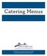 Georgia Southern University Division of Continuing Education. Catering Menus