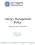 Allergy Management Policy