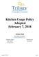 Kitchen Usage Policy Adopted February 7, 2018