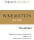 WINE AUCTION WZ 266. Thursday, 13 September 2018 HOTEL ATLANTIS, ZÜRICH. 4:00 pm Exclusive Tasting of Auction Samples and Rarities