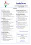 IndiaNews. FOOD & FOOD INGREDIENT REVIEW April May 2007 CONTENTS