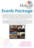 Events Package. 446 Victoria Avenue & 1 Thomas Street Chatswood P: F: