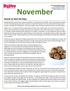 November. Snacks to Save the Day! November 2016 Newsletter