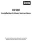 H250E. Installation & Users Instructions. You must read these instructions prior to using the appliance and retain them for future reference.