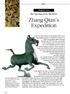 imm Zhang Qian's Expedition The Opening ofthe Silk Route chapter two According to the reports these 'heavenly horses' (as the Chinese