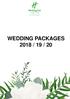 WEDDING PACKAGES 2018 / 19 / 20