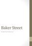 Baker Street. Private Events Brochure