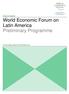 World Economic Forum on Latin America Preliminary Programme