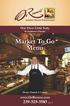 Gourmet Market & Restaurant. Our Own Little Italy. in Southwest Florida. Market To Go Menu. Owner Francis J. Cuomo