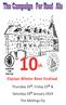 10 th. Elysian Winter Beer Festival. Thursday 24 th, Friday 25 th & Saturday 26 th January 2019 The Maltings Ely