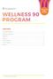 WELLNESS 90 PROGRAM CONTENTS MEAL PLAN AND RECIPES. Program Overview Meal Plan Overview Breakfast Shakes Lunch Recipes...