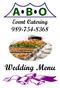 Event Catering Wedding Menu
