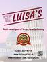 LUISA S. Built on a Legacy of Great Family Cooking. (262)