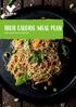 HIGH CALORIE MEAL PLAN. Each recipe serves one person
