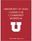 UNIVERSITY OF UTAH CENTER FOR COMMUNITY NUTRITION