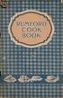 THE NEW. Rumford Cook Book. Selected and Economical Recipes for Home Cooking. COMPILED BY
