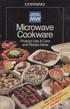 CORNING MICROWAVE. Microwave Cookware. Product Use & Care and Recipe Ideas