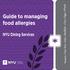 Guide to managing food allergies. NYU Dining Services
