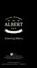 Evening Menu. The Albert Bar & Snugg Restaurant. 86 Newry Street Banbridge Co. Down BT32 3HA Tel: