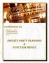 FRAMINGHAM, MA (508) WORCESTER RD SHOPPERS WORLD PRIVATE PARTY PLANNING & FUNCTION MENUS