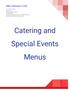 Catering and Special Events Menus