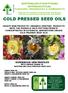 COLD PRESSED SEED OILS
