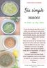 Six simple sauces. to liven up any meal CAROLINE'S COOKING
