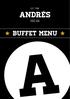André s Food Bar Buffet Menu. Individual Set Menu EST 1988