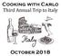 Cooking with Carlo Third Annual Trip to Italy
