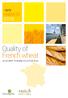> PUBLICATION October 2016 HARVEST Quality of French wheat AT DELIVERY TO INLAND COLLECTION SILOS