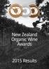 New Zealand Organic Wine Awards Results