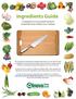 Ingredients Guide. A supplement to Inova Health System s Sustainable Foods, Healthy Lives Cookbook