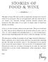 STORIES OF FOOD & WINE