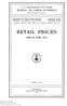 U. S. DEPARTMENT OF LABOR BUREAU OF LABOR STATISTICS. ROYAL MEEKER, Commissioner BULLETIN OF THE UNITED STATES \ (WHOLE RETAIL PRICES