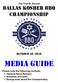 MEDIA GUIDE Please note the following contents: General News Release Schedule of Events Background about the Championship
