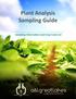 Plant Analysis Sampling Guide. Sampling Informa on and Crop Code List