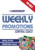 CENTRAL COAST SPECIAL OFFERS PROMOTIONS & DEALS