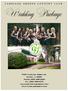 Wedding Package CARRIAGE GREENS COUNTRY CLUB