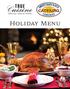 catering special events Holiday Menu