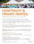 HOSPITALITY & PRIVATE PARTIES