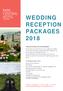 WEDDING RECEPTION PACKAGES 2018