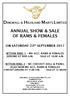 ANNUAL SHOW & SALE OF RAMS & FEMALES