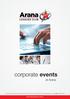 corporate events at Arana