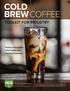 COLD BREW COFFEE TOOLKIT FOR INDUSTRY
