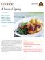 A Taste of Spring. Spiced up by. Welcome the season with a menu inspired by the market s freshest ingredients. Serves Six.