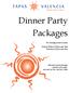 Dinner Party Packages