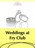 Weddings at Fry Club