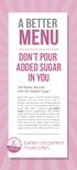 Get Better Results with No Added Sugar